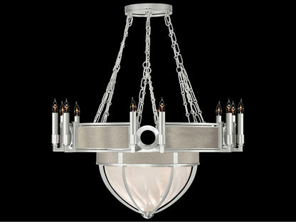 Fine Art Handcrafted Lighting 15-Light Mirage Traditional Candelabra Chandelier in Silver Leaf