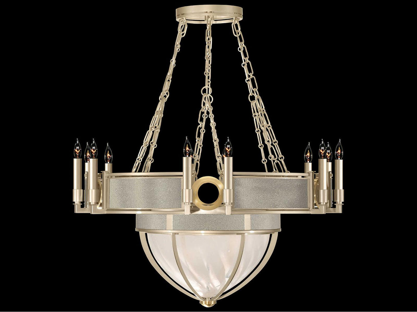 Fine Art Handcrafted Lighting Mirage 15-Light Champagne Gold Traditional Candelabra Chandelier