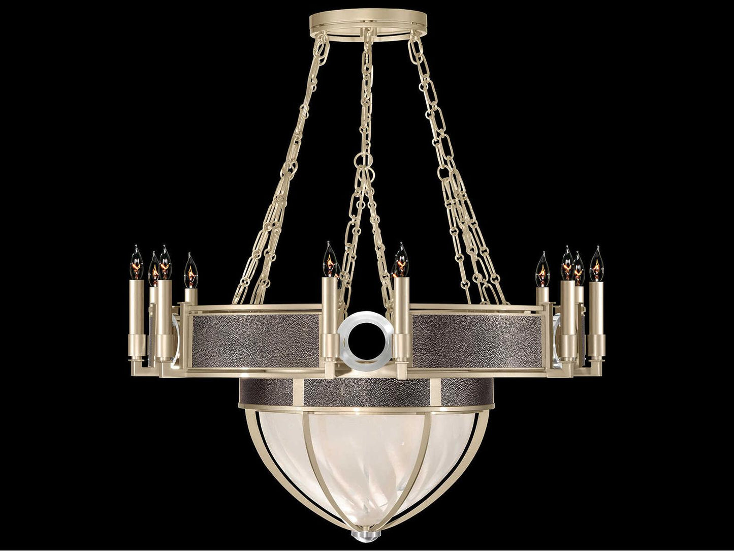 Fine Art Handcrafted Lighting Mirage 15-Light Champagne Gold Traditional Candelabra Chandelier