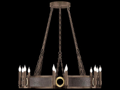 Fine Art Handcrafted Lighting Mirage 12-Light Bronze Traditional Round Chandelier