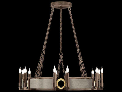 Fine Art Handcrafted Lighting Mirage 12-Light Bronze Traditional Round Chandelier