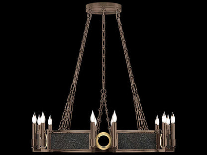 Fine Art Handcrafted Lighting Mirage 12-Light Bronze Traditional Round Chandelier