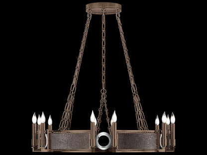 Fine Art Handcrafted Lighting Mirage 12-Light Bronze Traditional Round Chandelier