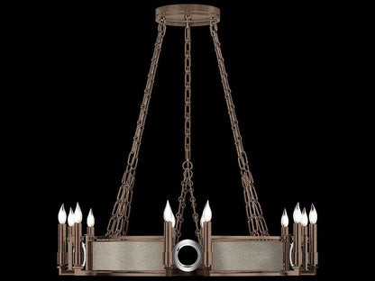 Fine Art Handcrafted Lighting Mirage 12-Light Bronze Traditional Round Chandelier
