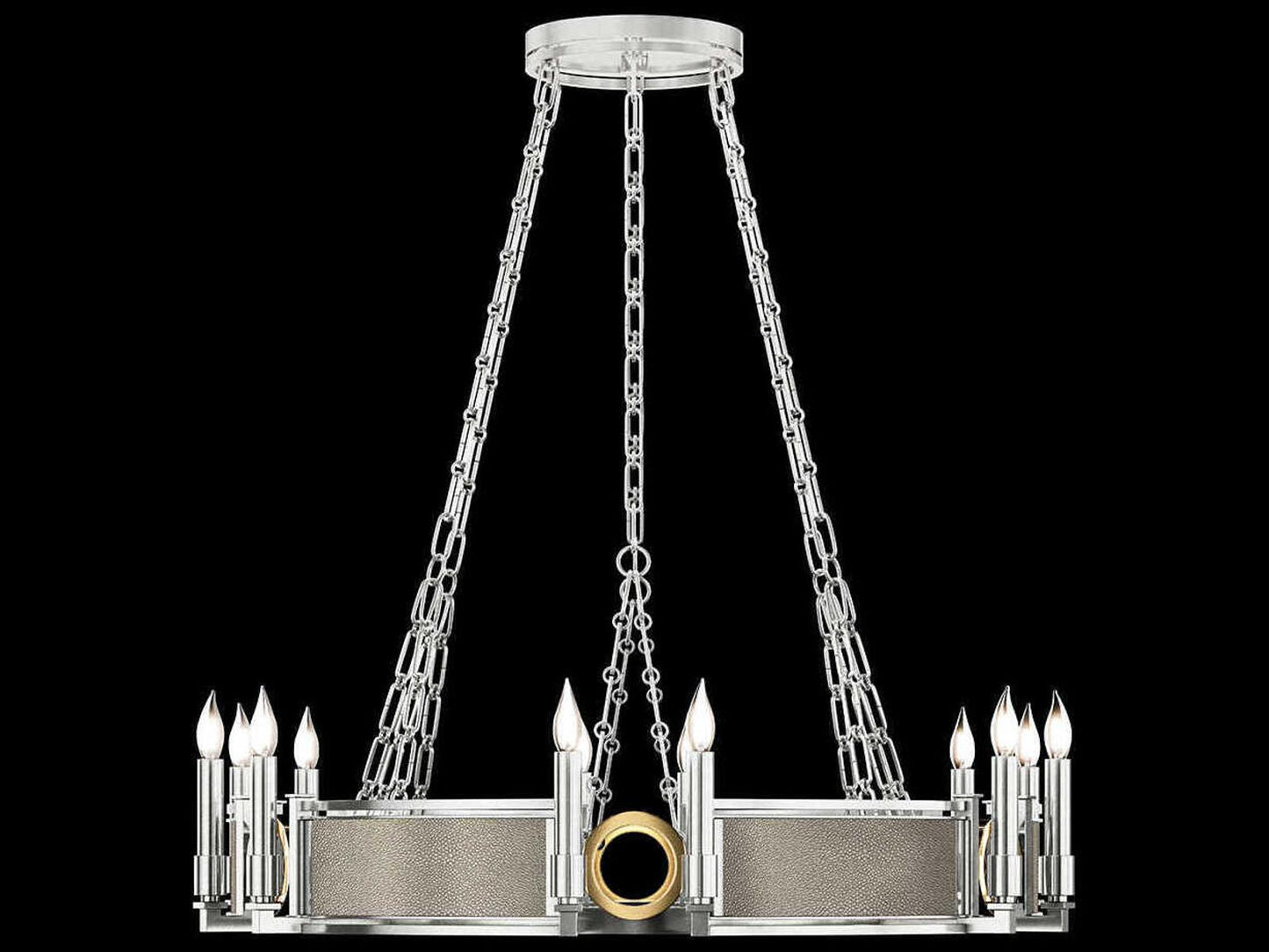 Fine Art Handcrafted Lighting Mirage 12-Light Candelabra Round Chandelier