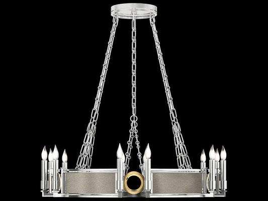 Fine Art Handcrafted Lighting Mirage 12-Light Candelabra Round Chandelier