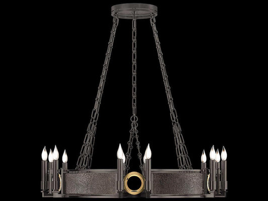 Fine Art Handcrafted Lighting Mirage 12-Light Traditional Candelabra Round Chandelier