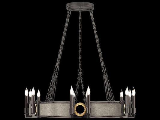 Fine Art Handcrafted Lighting Mirage 12-Light Traditional Candelabra Round Chandelier
