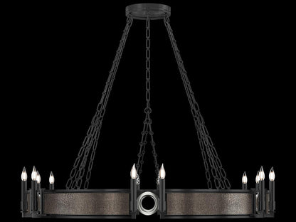 Fine Art Handcrafted Lighting 12-Light Mirage Black Iron Traditional Chandelier