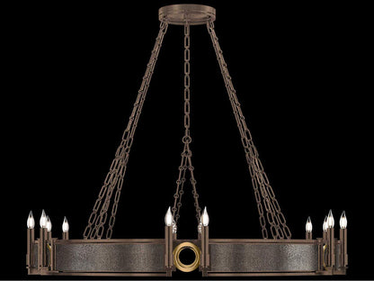 Fine Art Handcrafted Lighting 12-Light Mirage Round Chandelier in Bronze