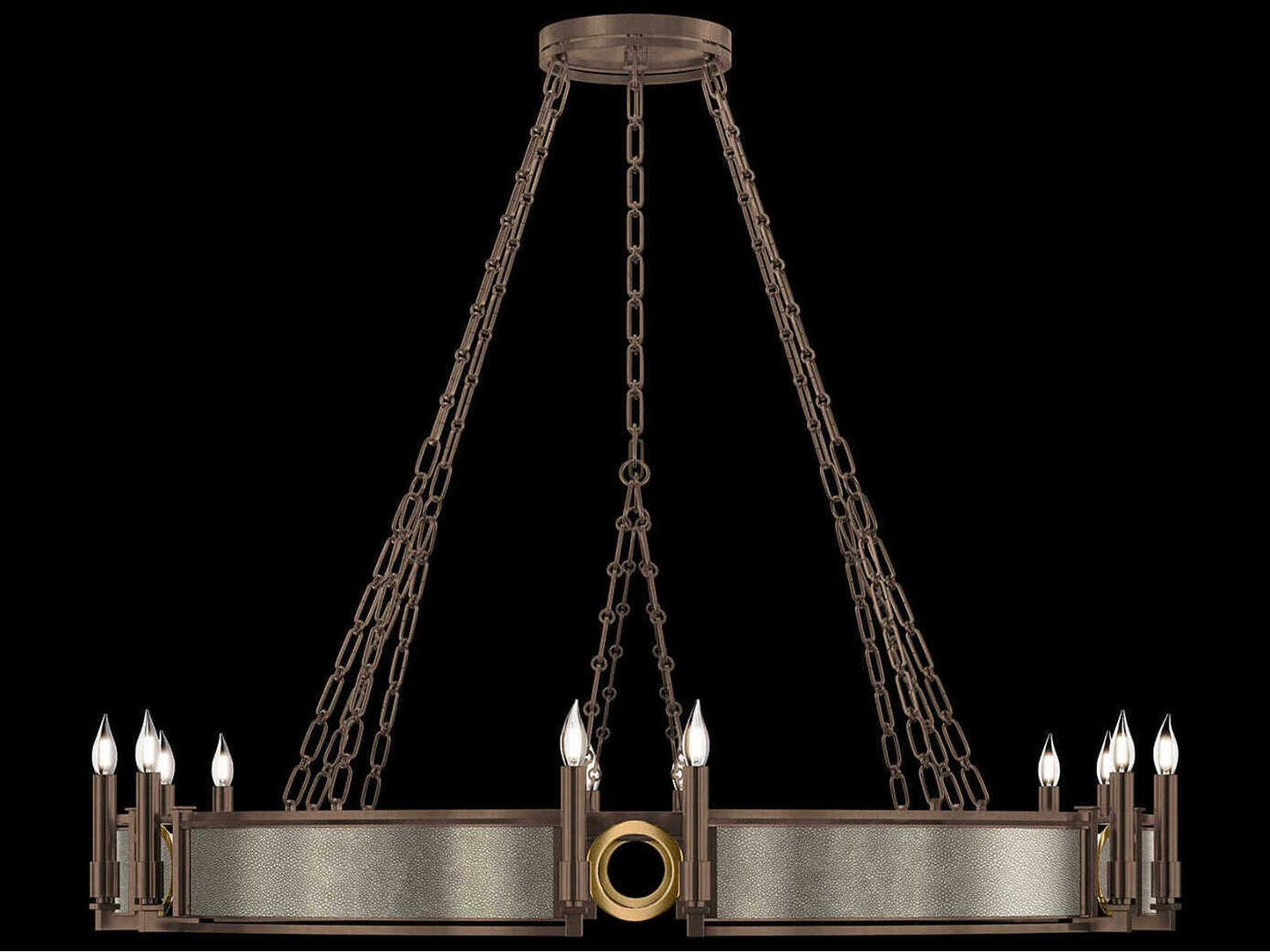 Fine Art Handcrafted Lighting 12-Light Mirage Round Chandelier in Bronze