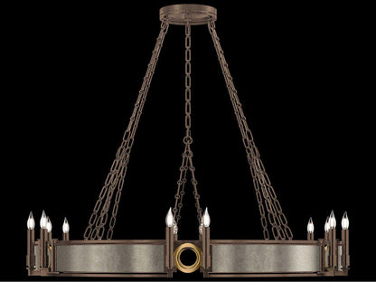 Fine Art Handcrafted Lighting 12-Light Mirage Round Chandelier in Bronze