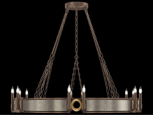 Fine Art Handcrafted Lighting 12-Light Mirage Round Chandelier in Bronze