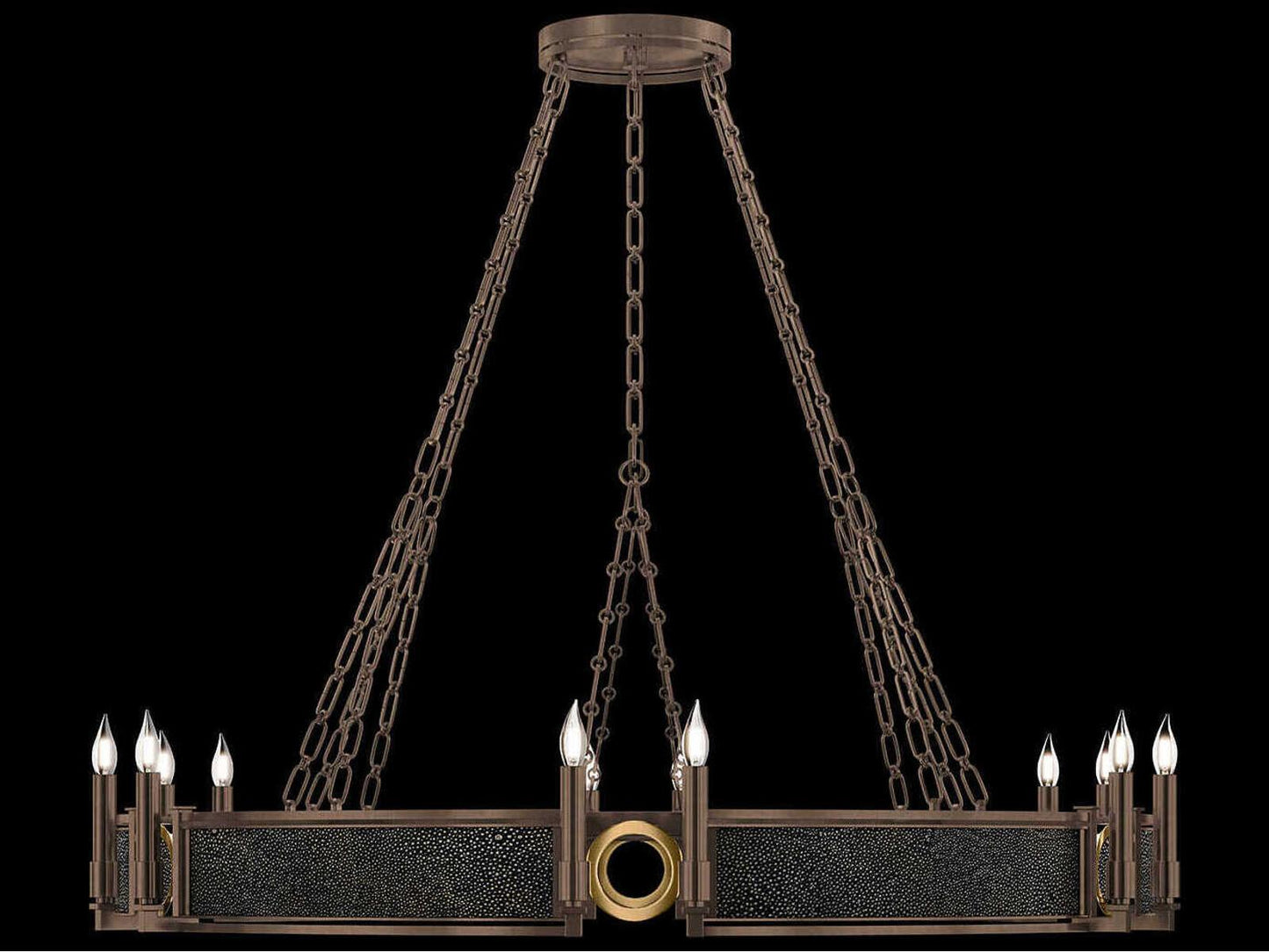 Fine Art Handcrafted Lighting 12-Light Mirage Round Chandelier in Bronze