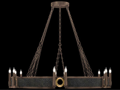 Fine Art Handcrafted Lighting 12-Light Mirage Round Chandelier in Bronze