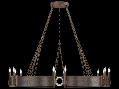 Fine Art Handcrafted Lighting 12-Light Mirage Round Chandelier in Bronze