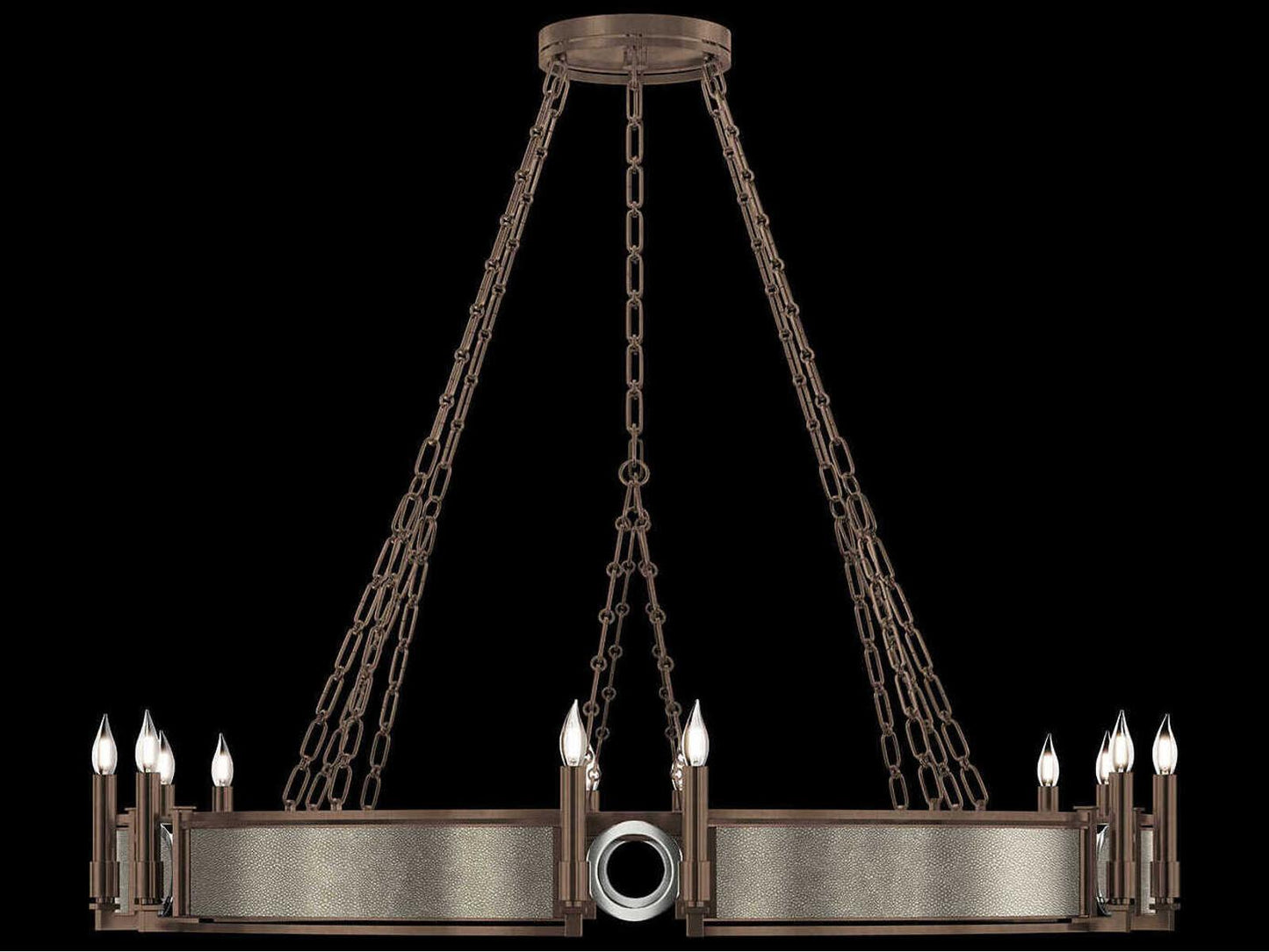 Fine Art Handcrafted Lighting 12-Light Mirage Round Chandelier in Bronze