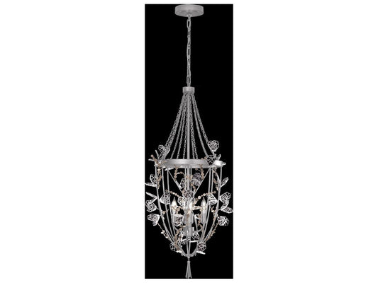 Fine Art Handcrafted Lighting Volare 4-Lights Silver Lantern Chandelier