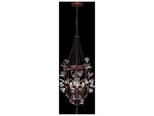 Fine Art Handcrafted Lighting Volare 4-Lights Bronze Lantern Chandelier