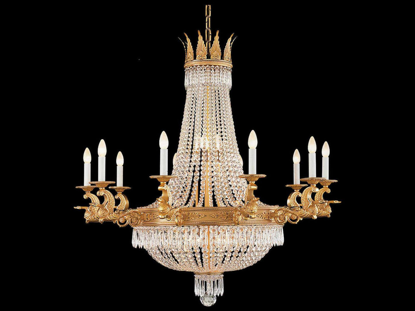 Fine Art Handcrafted Lighting Mariner Luxury 23-Light Traditional Chandelier Antique Gold Plated