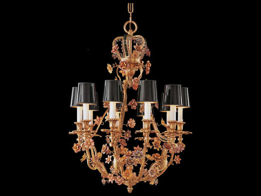 Fine Art Handcrafted Lighting 10-Light Mariner Luxury Chandelier in French Gold