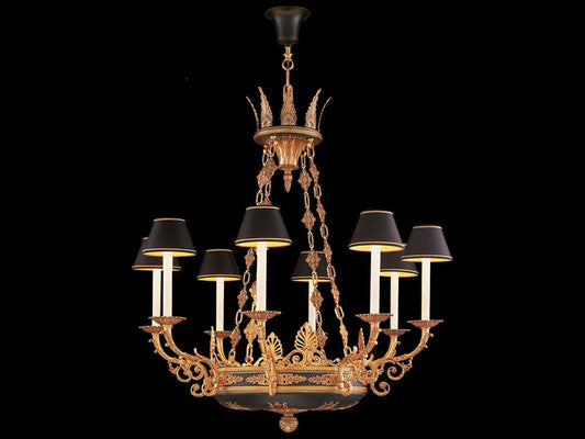 Fine Art Handcrafted Lighting Mariner Luxury 8-Light French Gold Traditional Chandelier
