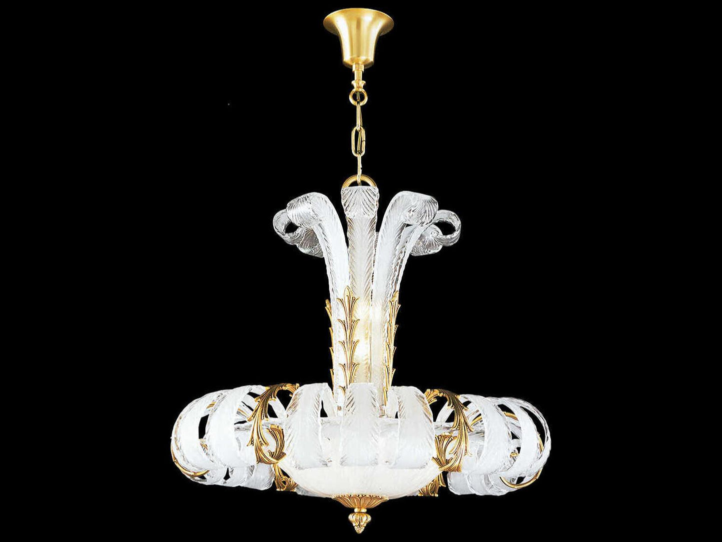 Fine Art Handcrafted Lighting Mariner Luxury 10-Light Chandelier in French Gold