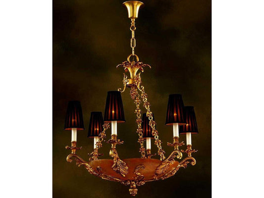 Fine Art Handcrafted Lighting Mariner Luxury 12-Light French Gold Chandelier