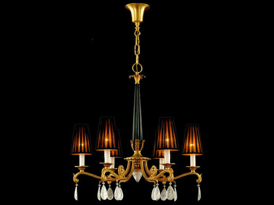 Fine Art Handcrafted Lighting Mariner Luxury 6-Light French Gold Traditional Chandelier