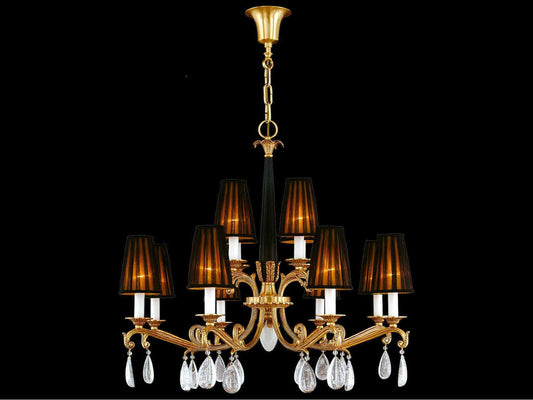 Fine Art Handcrafted Lighting 12-Light Mariner Luxury Traditional Chandelier French Gold