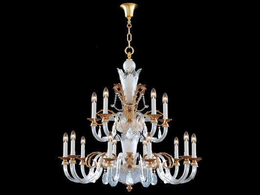 Fine Art Handcrafted Lighting 15-Light Mariner Luxury Chandelier in French Gold and White