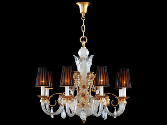 Fine Art Handcrafted Lighting Mariner Luxury 8-Light French Gold Traditional Chandelier