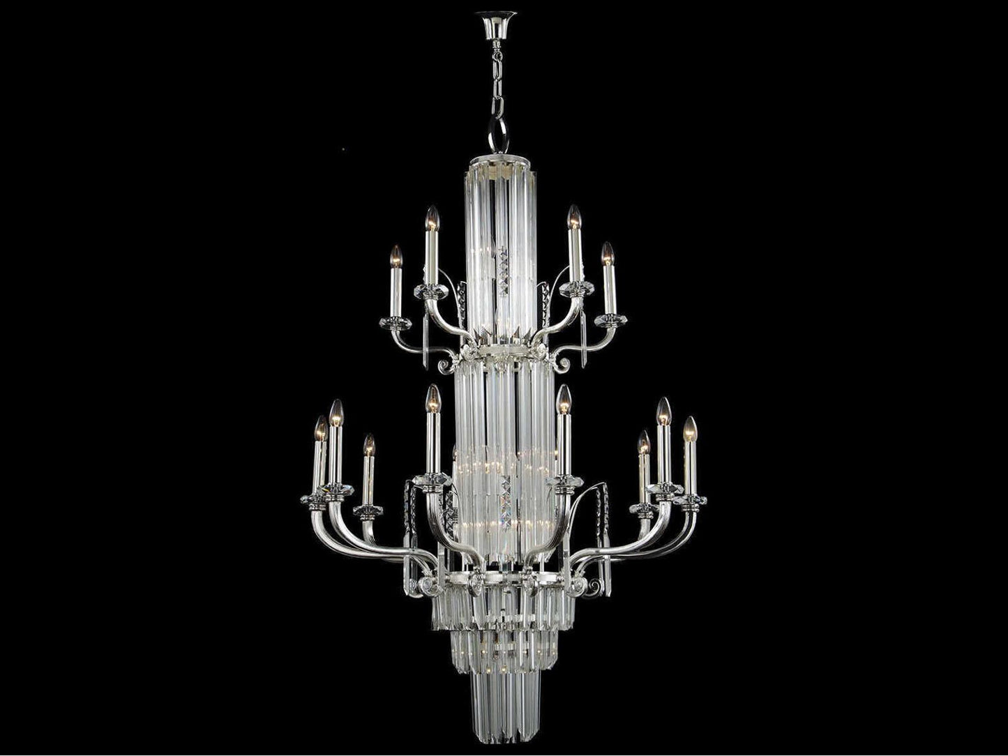 Fine Art Handcrafted Lighting 25-Light Mariner Luxury Traditional Candelabra Chandelier in French Gold Silver