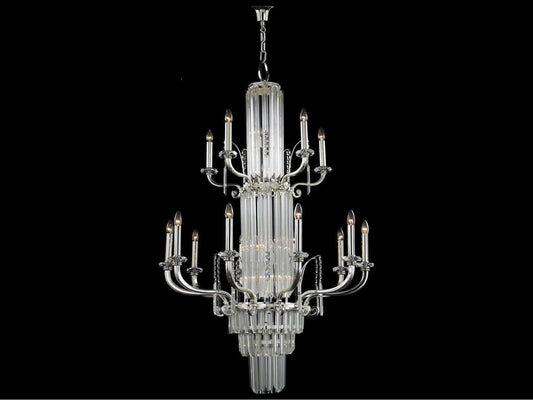 Fine Art Handcrafted Lighting 25-Light Mariner Luxury Traditional Candelabra Chandelier in French Gold Silver