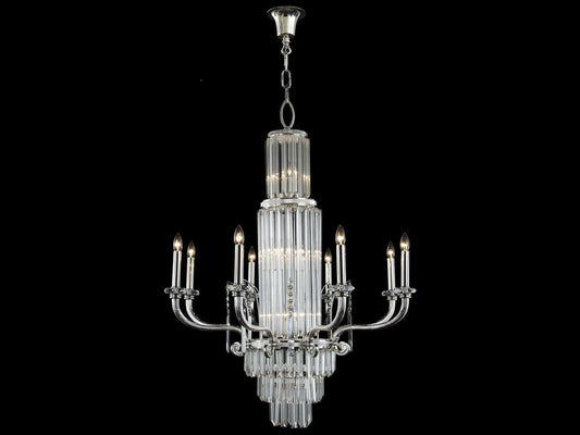 Fine Art Handcrafted Lighting 15-Light Mariner Luxury Chandelier in Polished Silver