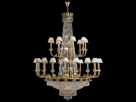 Fine Art Handcrafted Lighting 51-Light Mariner Luxury Candelabra Chandelier Antique Gold Plated