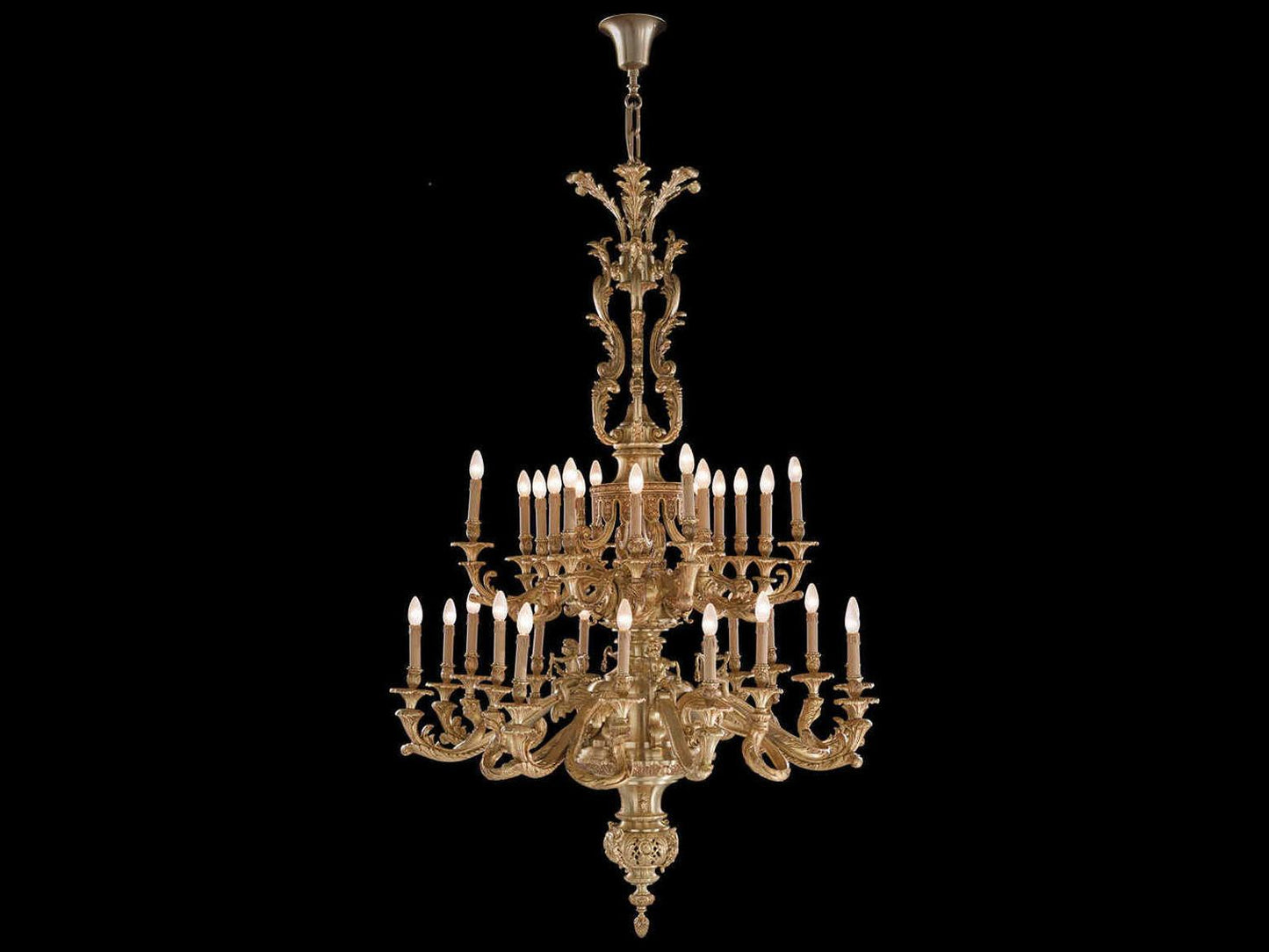 Fine Art Handcrafted Lighting 32-Light Mariner Luxury Chandelier in French Gold
