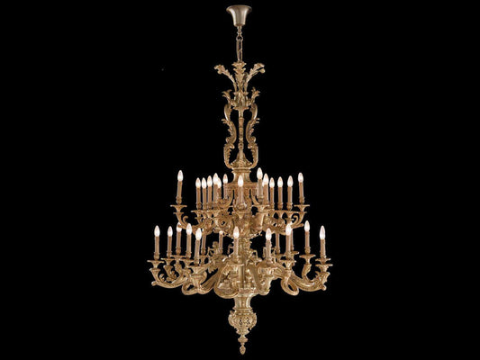 Fine Art Handcrafted Lighting 32-Light Mariner Luxury Chandelier in French Gold