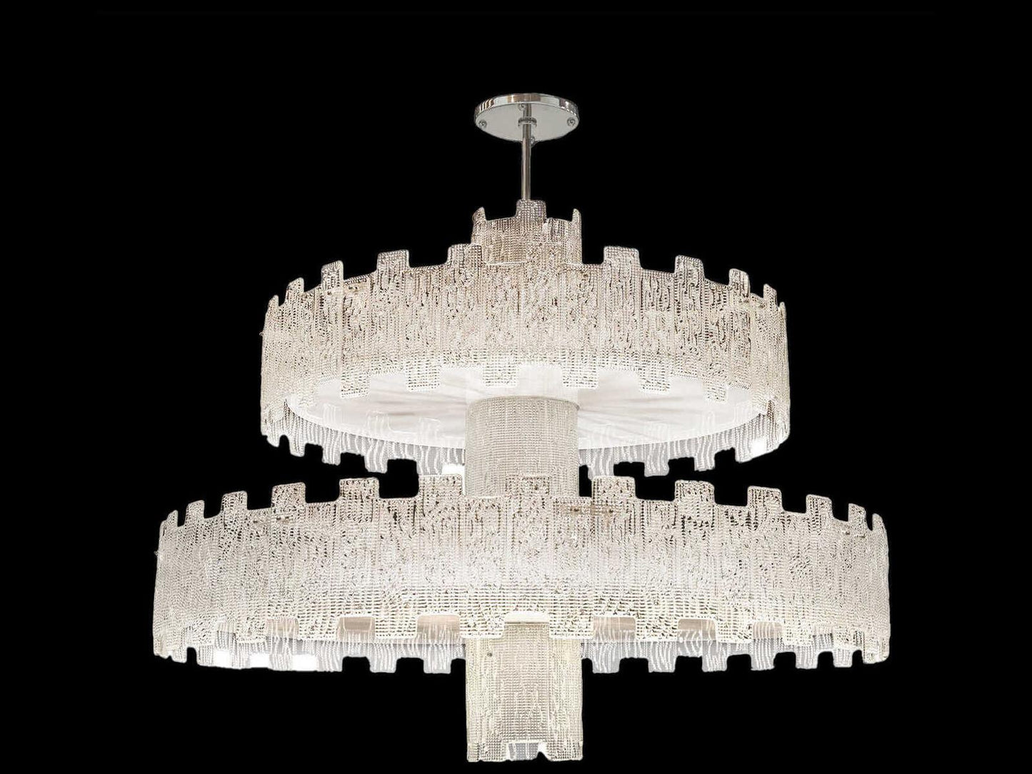 Fine Art Handcrafted Lighting Mariner Luxury 25-Light Polished Chrome Tiered Chandelier