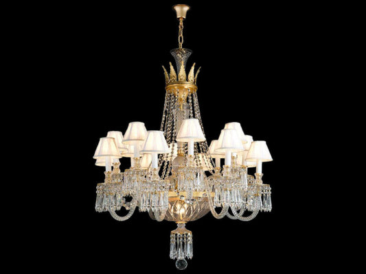 Fine Art Handcrafted Lighting Mariner Luxury 16-Light Antique Gold Plated Chandelier