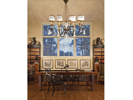 Fine Art Handcrafted Lighting Eaton Place 8-Light Empire Chandelier in Bronze with Clear Crystal