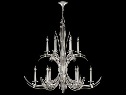 Fine Art Handcrafted Lighting 12-Light Trevi Candelabra Chandelier with Crystal Accents