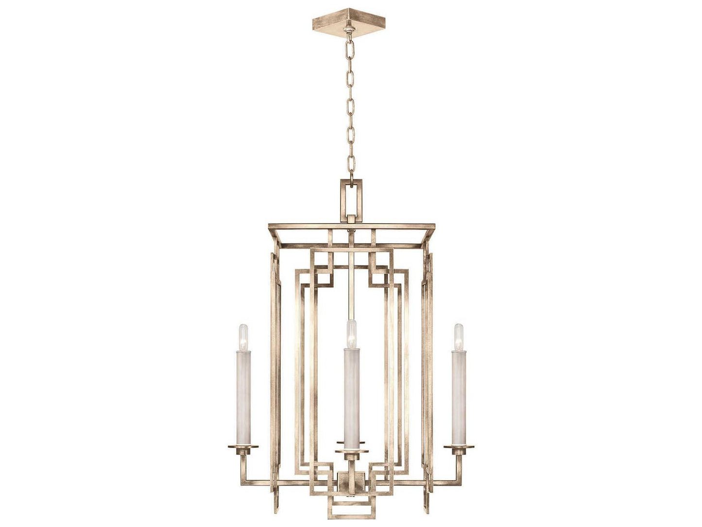 Fine Art Handcrafted Lighting Cienfuegos 4-Light Candelabra Chandelier in Gold Leaf