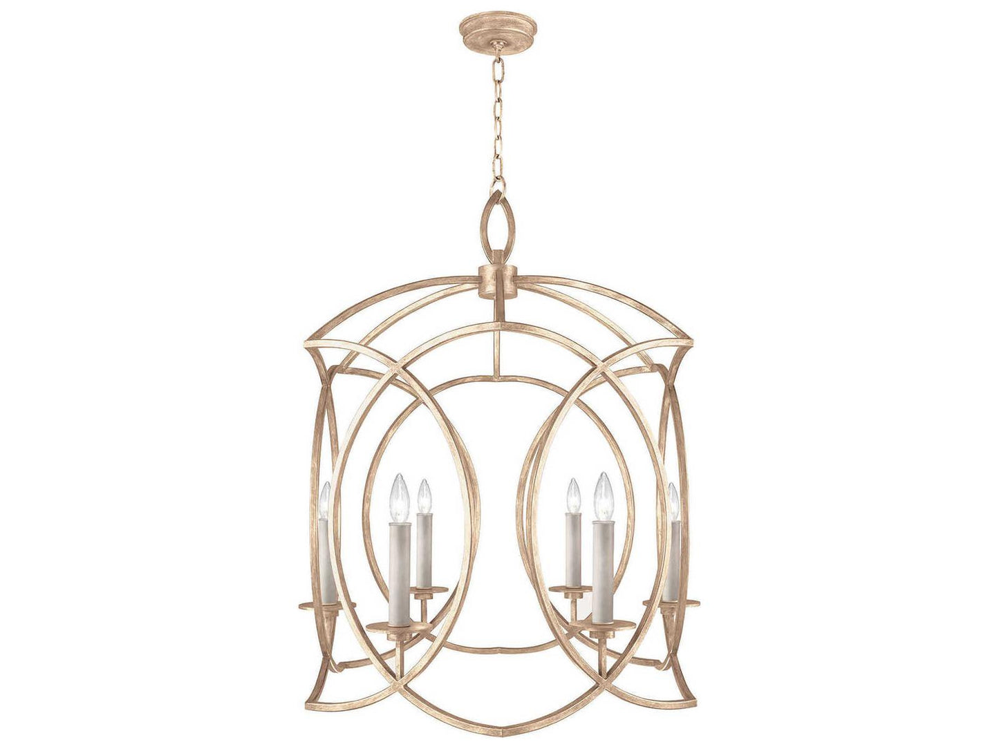 Fine Art Handcrafted Lighting Cienfuegos 6-Light Gold Leaf Candelabra Chandelier