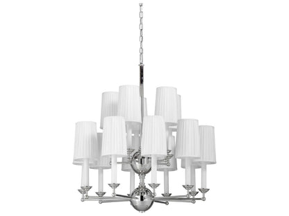 Frederick Cooper 15-Light Jermyn Street Empire Tiered Chandelier in Polished Nickel