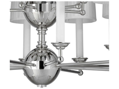 Frederick Cooper 15-Light Jermyn Street Empire Tiered Chandelier in Polished Nickel
