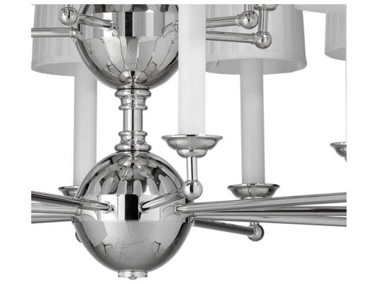 Frederick Cooper 15-Light Jermyn Street Empire Tiered Chandelier in Polished Nickel