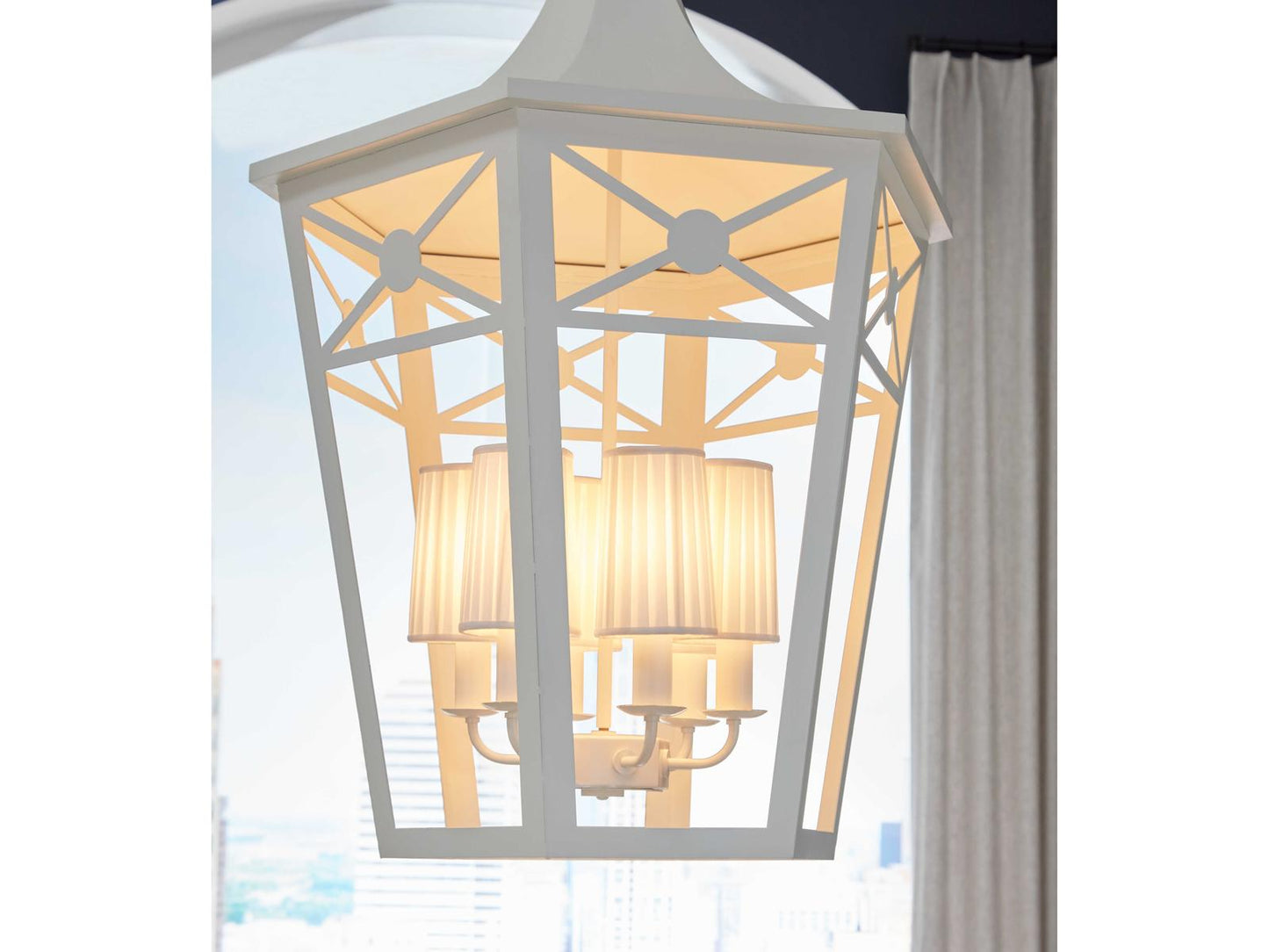 Frederick Cooper Matthew Frederick International Lantern Pendant in White