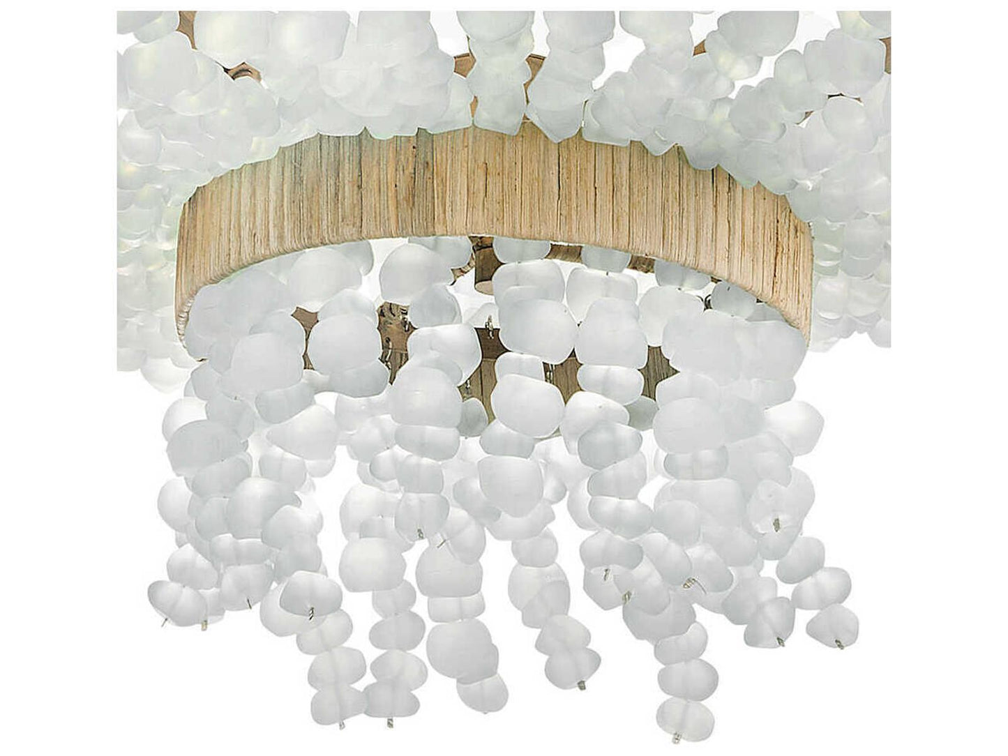 Fredrick Ramond Dune 6-Light Burnished Gold Chandelier with Sea Glass Accents