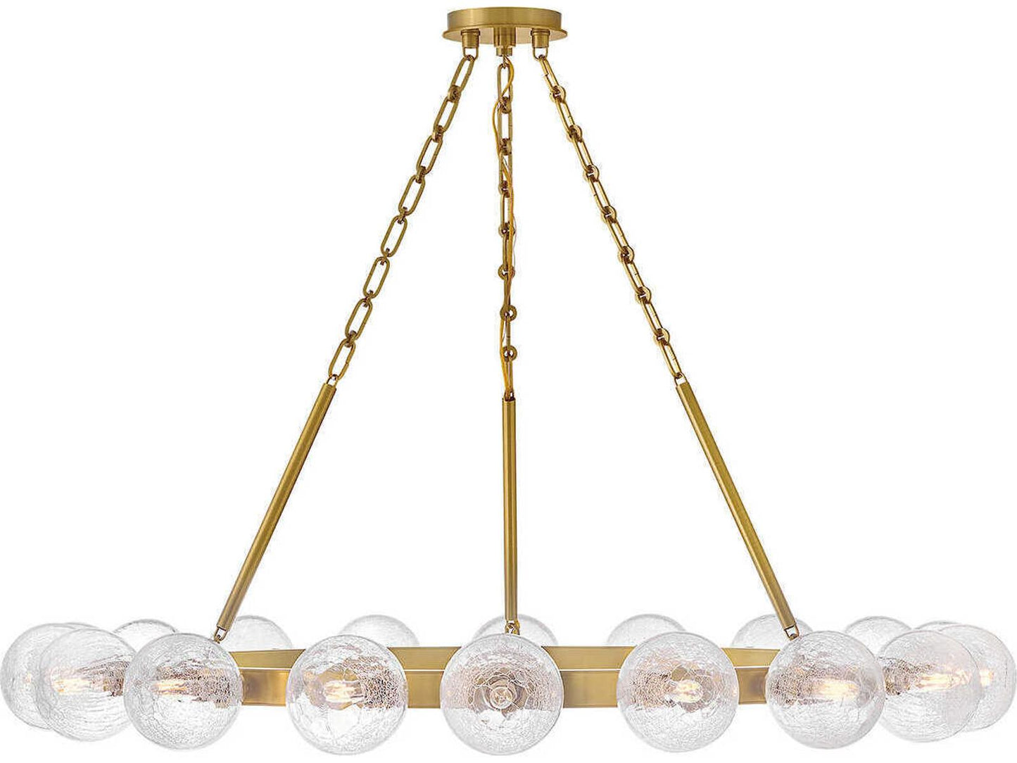 Fredrick Ramond Coco 18-Light Lacquered Brass Globe Chandelier
